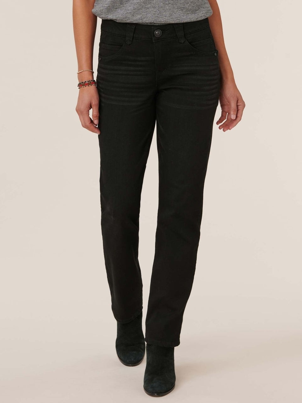 NWT Democracy "AB" Solution Straight Leg Black Jeans Sz 14